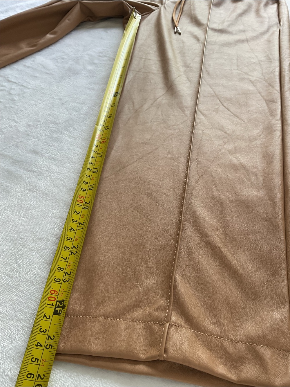 CALIA Women’s Faux Leather Jogger Pants Brown Tan Pull-On Size M - Picture 10 of 11